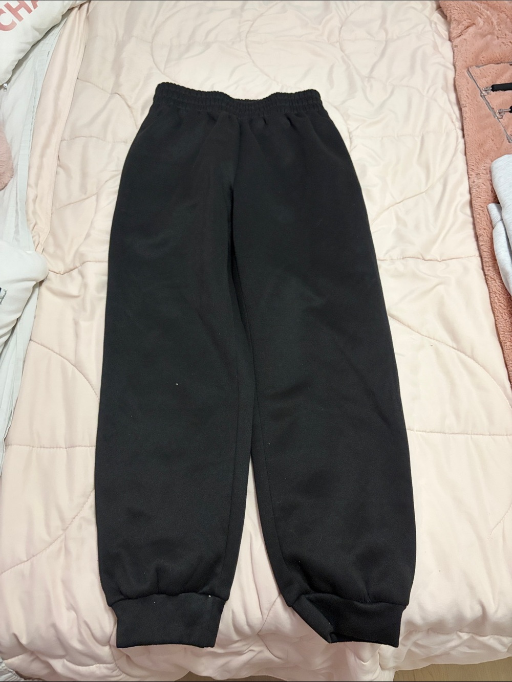 Womans Black Fleece Jogger Pants